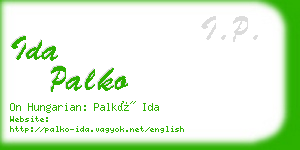 ida palko business card